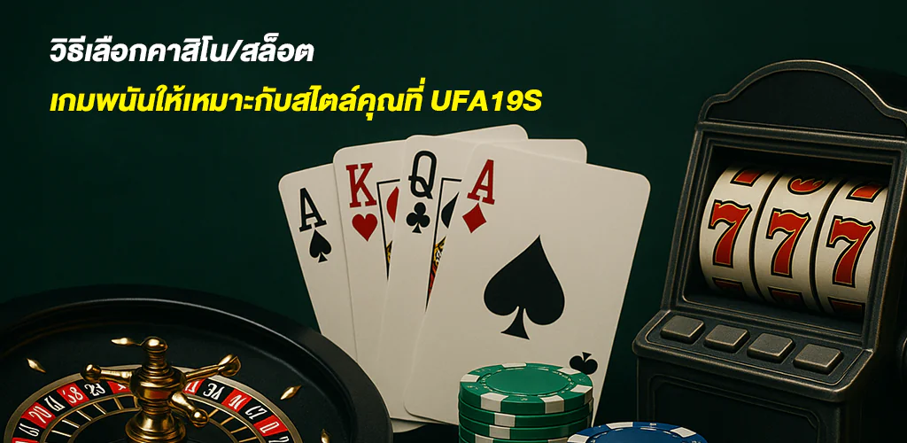 วิธีเลือกคาสิโน/สล็อต/เกมพนันให้เหมาะกับสไตล์คุณที่ ufa19s