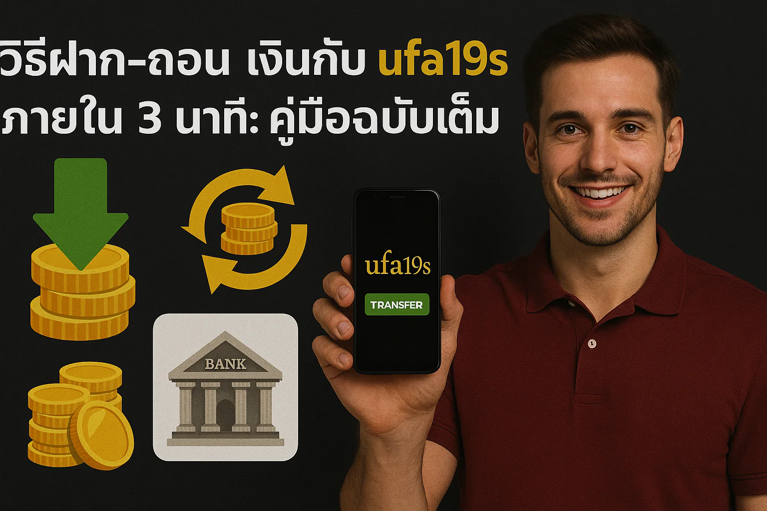 หัวข้อ วิธีฝาก-ถอน เงินกับ ufa19s ภายใน 3 นาที คู่มือฉบับเต็ม